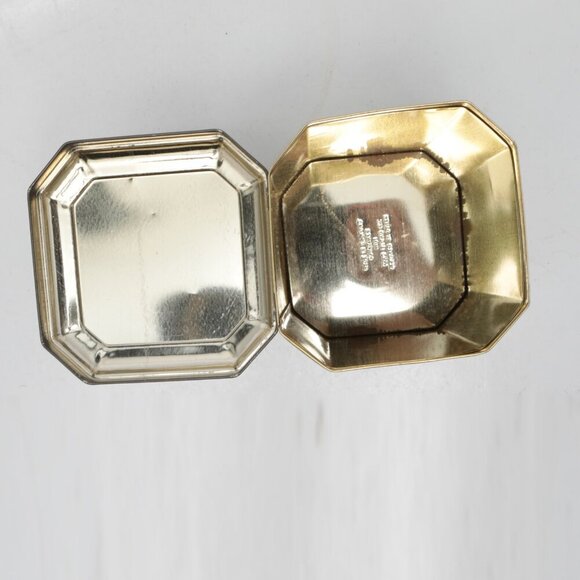 Vintage Daher Tea Tin Thomas Martin & Co China Tea Container Floral Black Gold - Picture 8 of 10